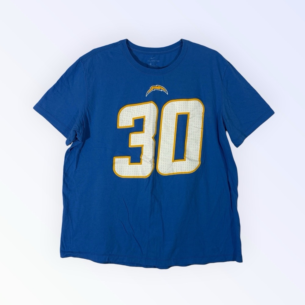 Nike Austin Ekeler #30 Powder Blue Los Angeles Chargers‎ T-Shirt MENS Size XXL